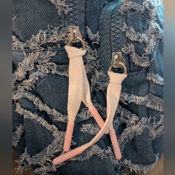 Wildfox | Blue Denim Fringe Sling Bag - Picture 6 of 7